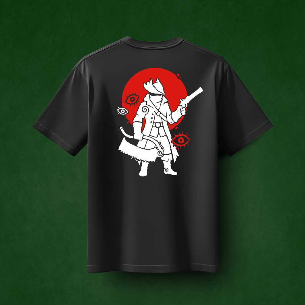 The Hunter - Front & Back - Premium Heavy Tee