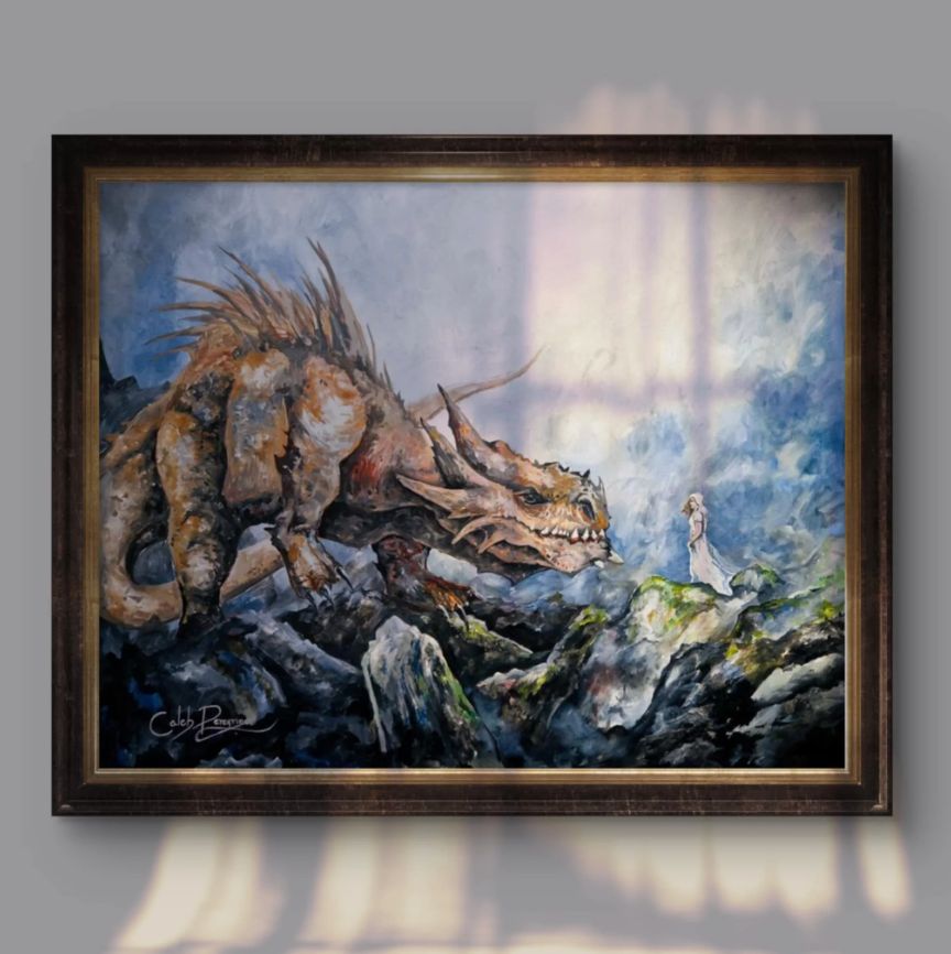 Father Of Dragons - Art Print • By Caleb Peregrine