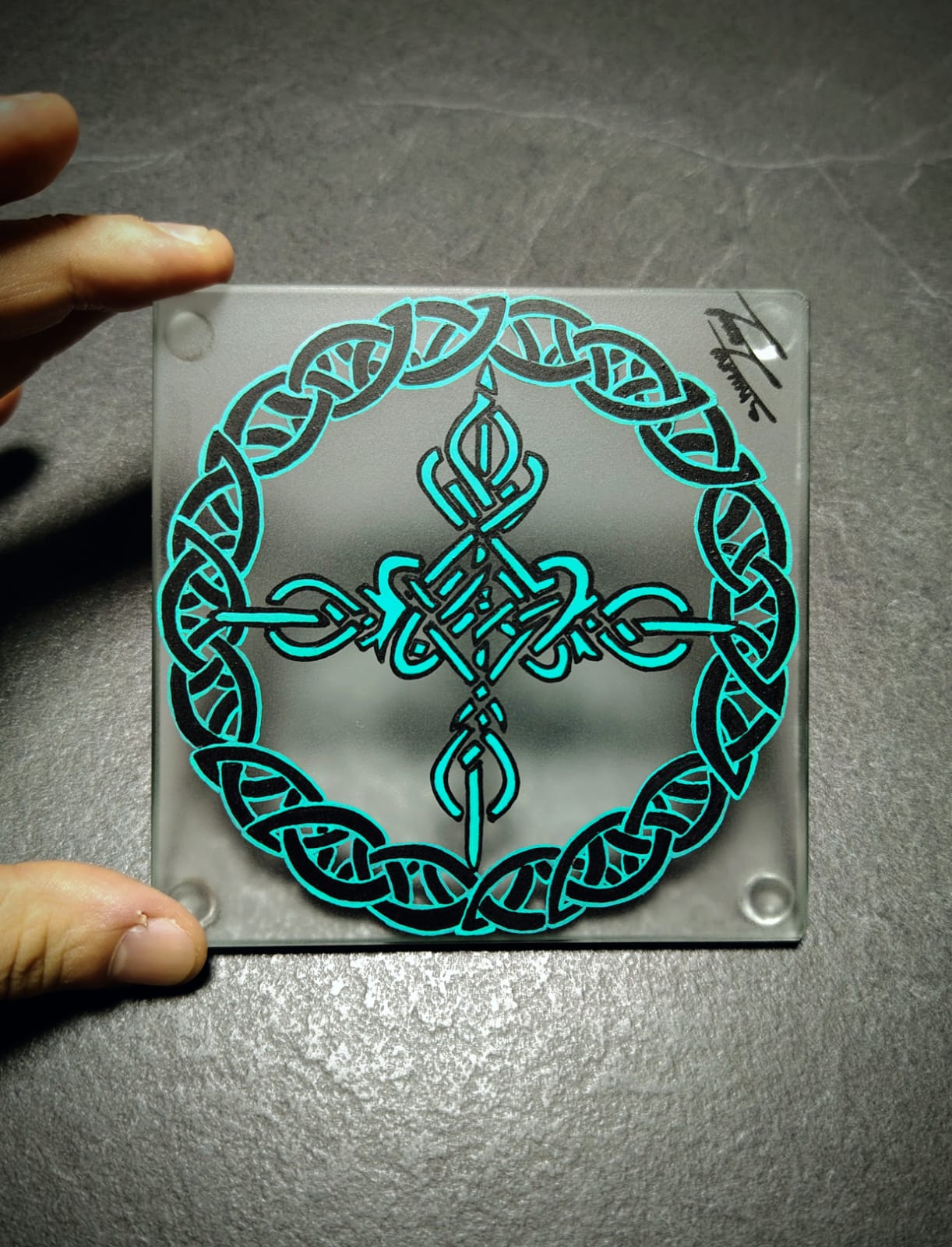 Painted Glass Coasters • By Prey Eagle Artistry